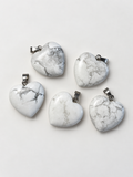 Pendentif coeur howlite blanche A