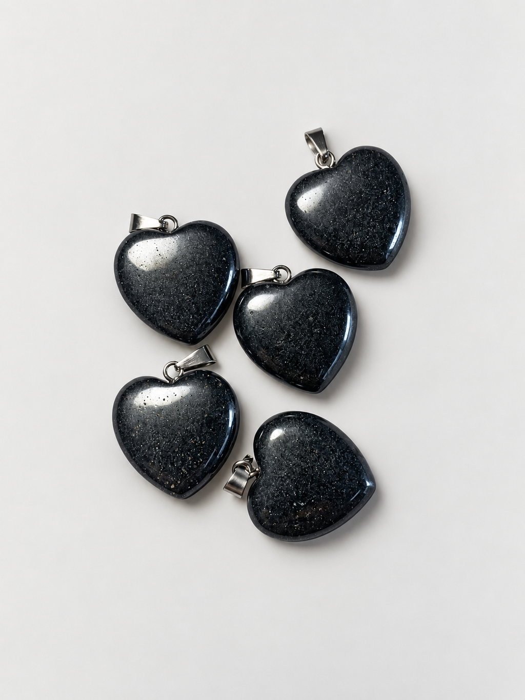Pendentif coeur hématite A