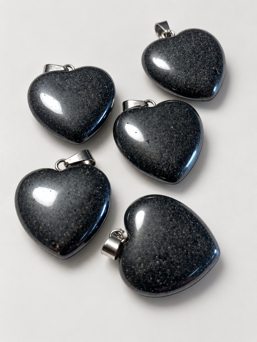 Pendentif coeur hématite A
