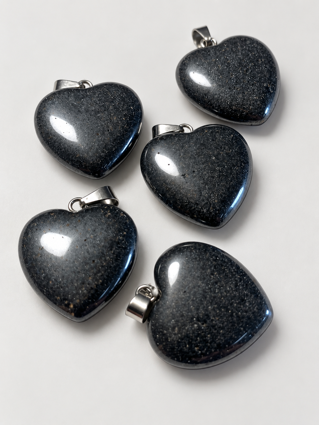 Pendentif coeur hématite A