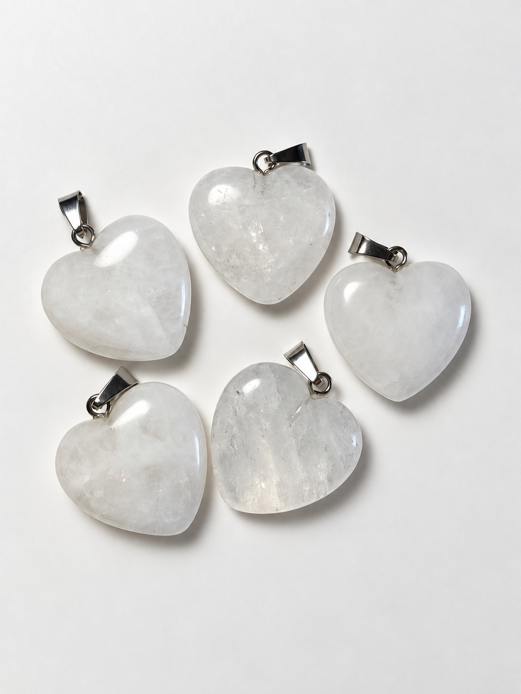 Pendentif coeur cristal de roche A