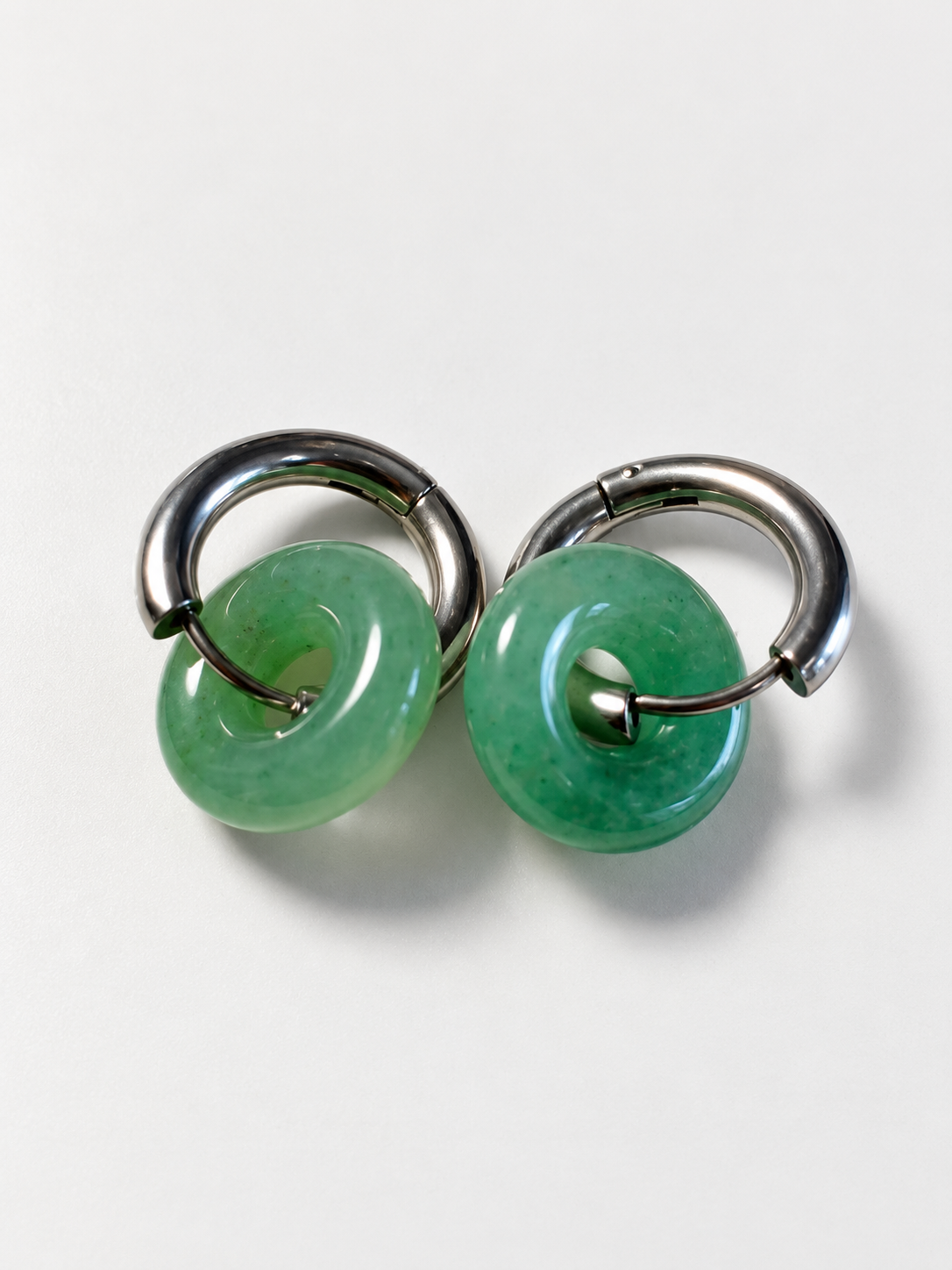 Boucles d'oreilles aventurine verte A