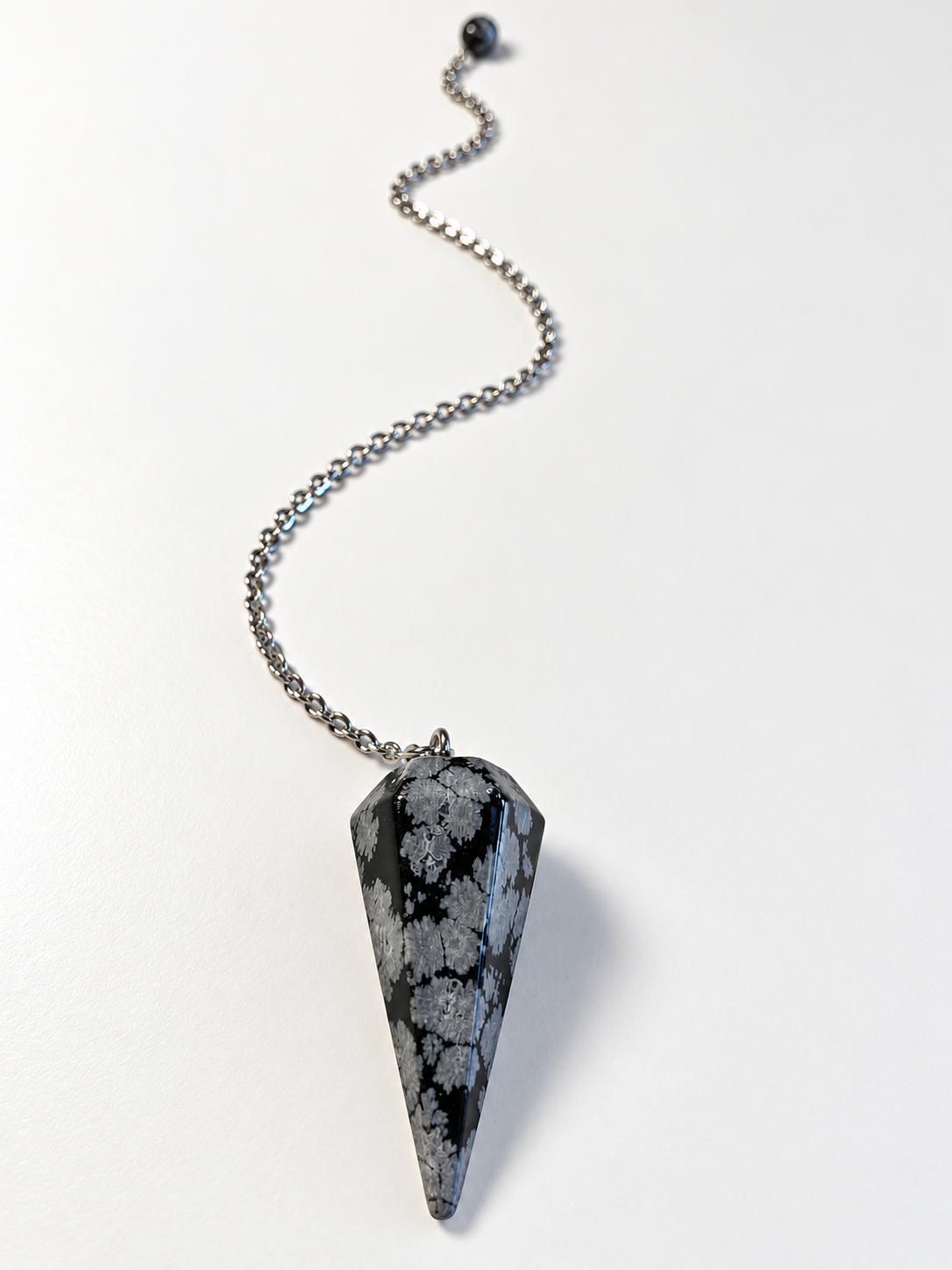Pendule Obsidienne neige