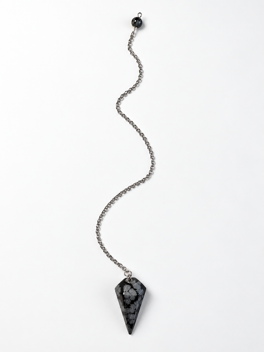 Pendule Obsidienne neige