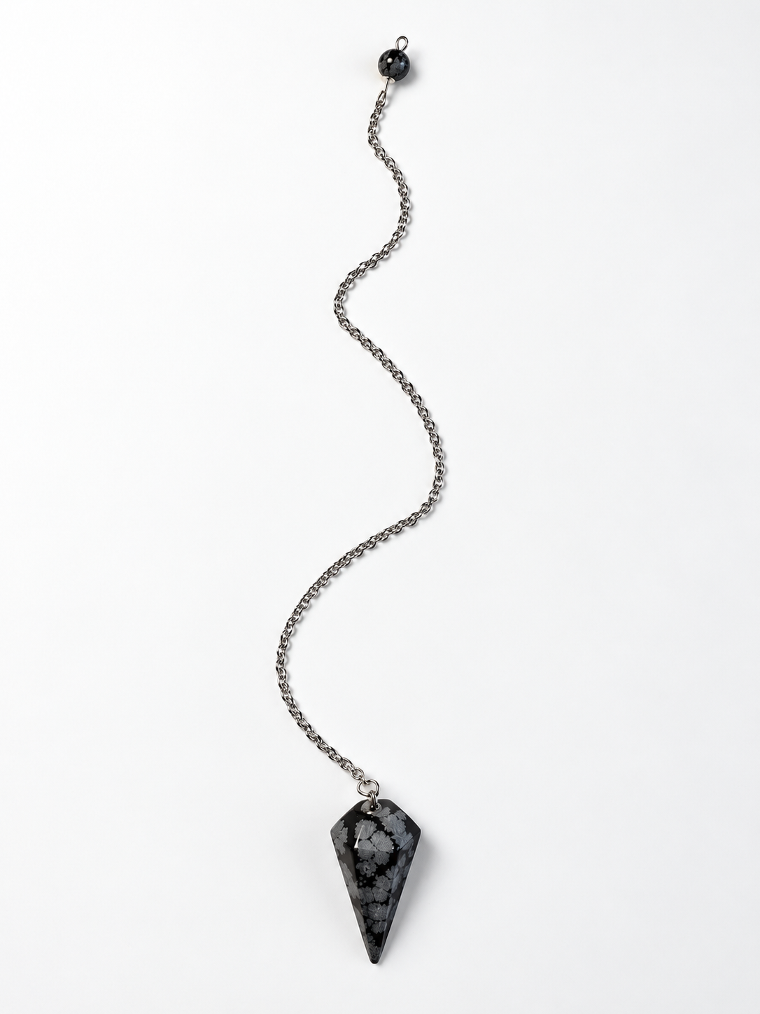 Pendule Obsidienne neige