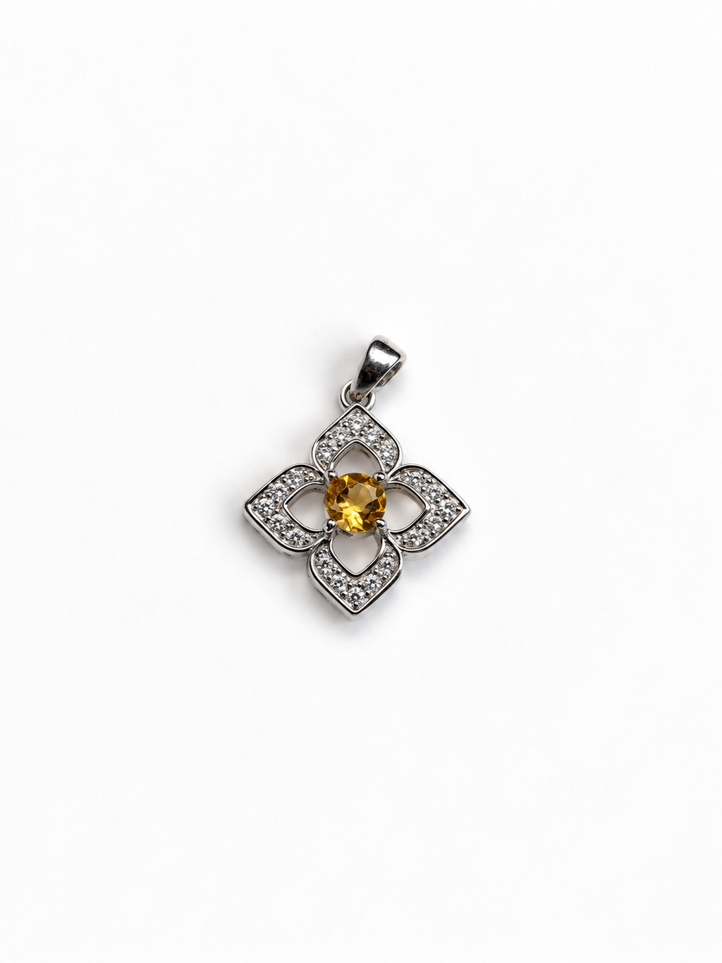 Pendentif Argent Citrine AAA
