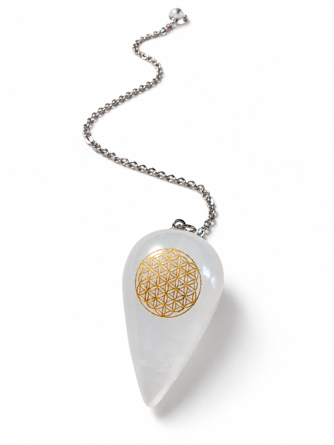 Pendule Cristal de roche Fleur de vie