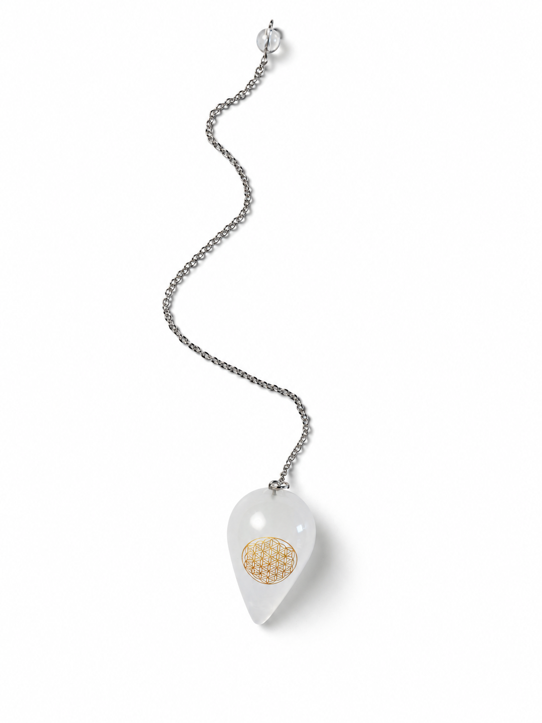 Pendule Cristal de roche Fleur de vie