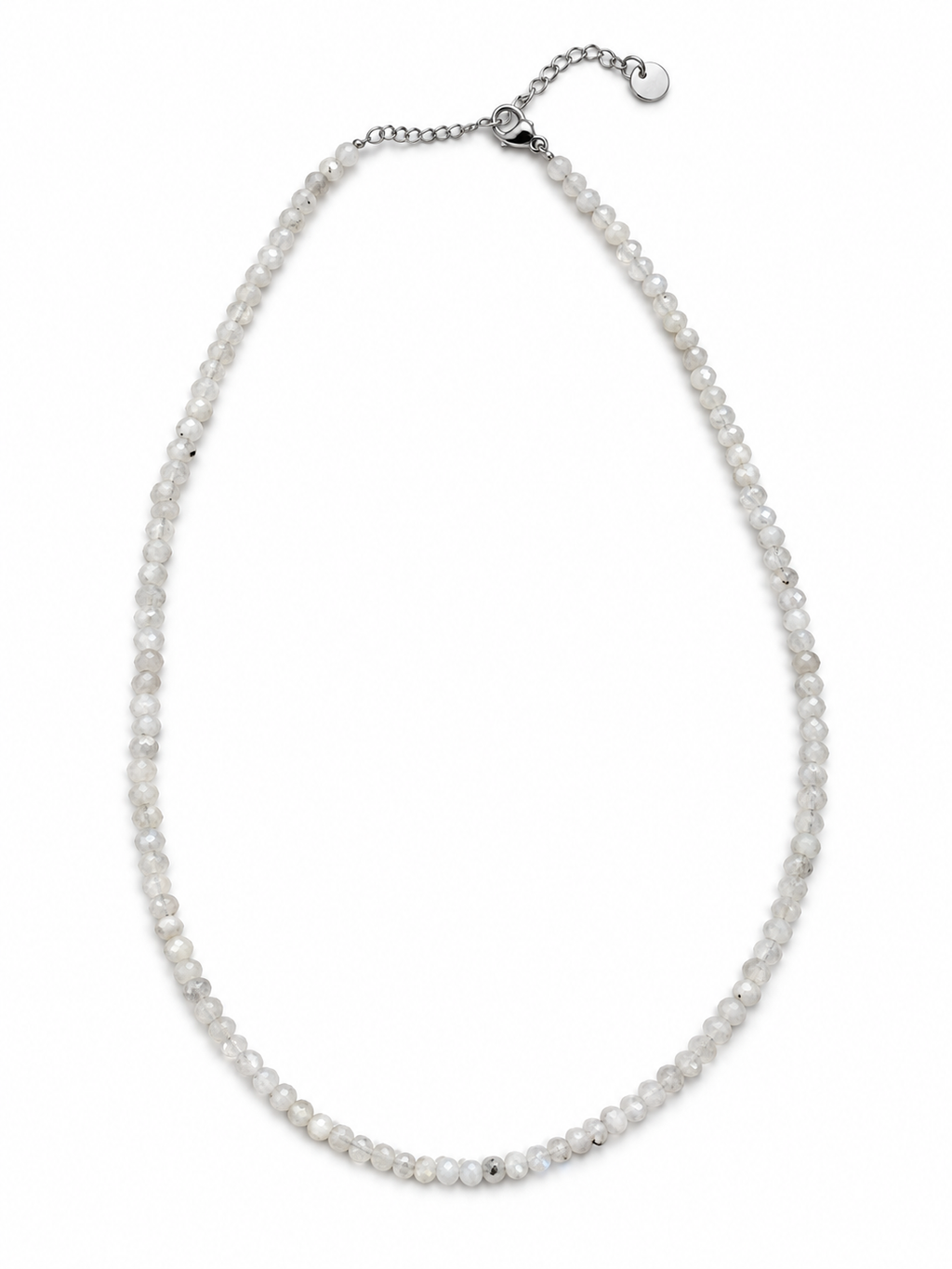 Collier pierre de lune blanche