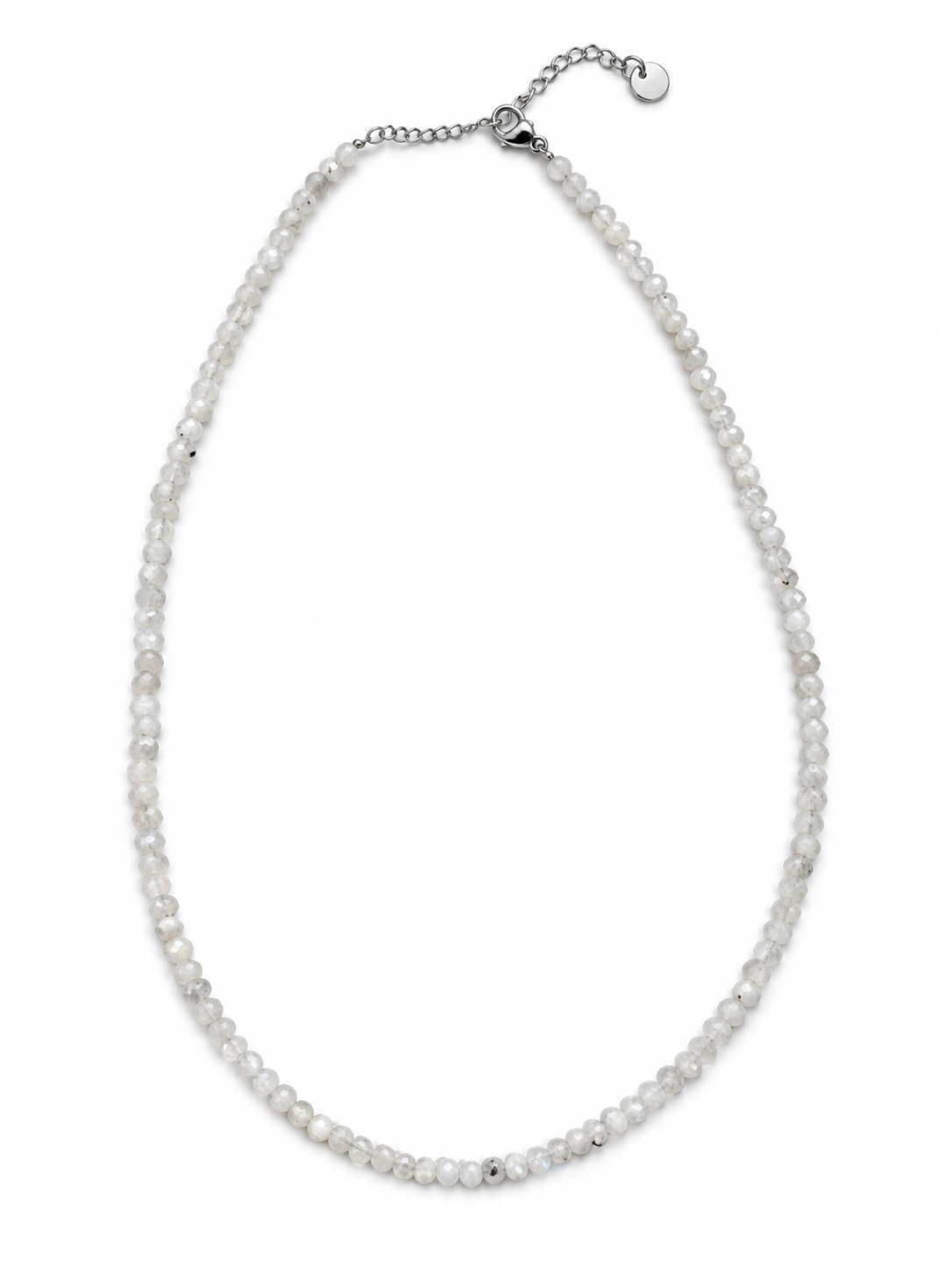 Collier pierre de lune blanche