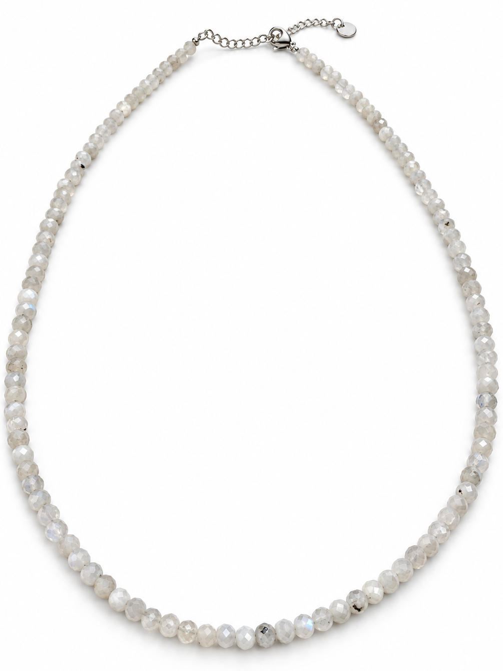 Collier pierre de lune blanche