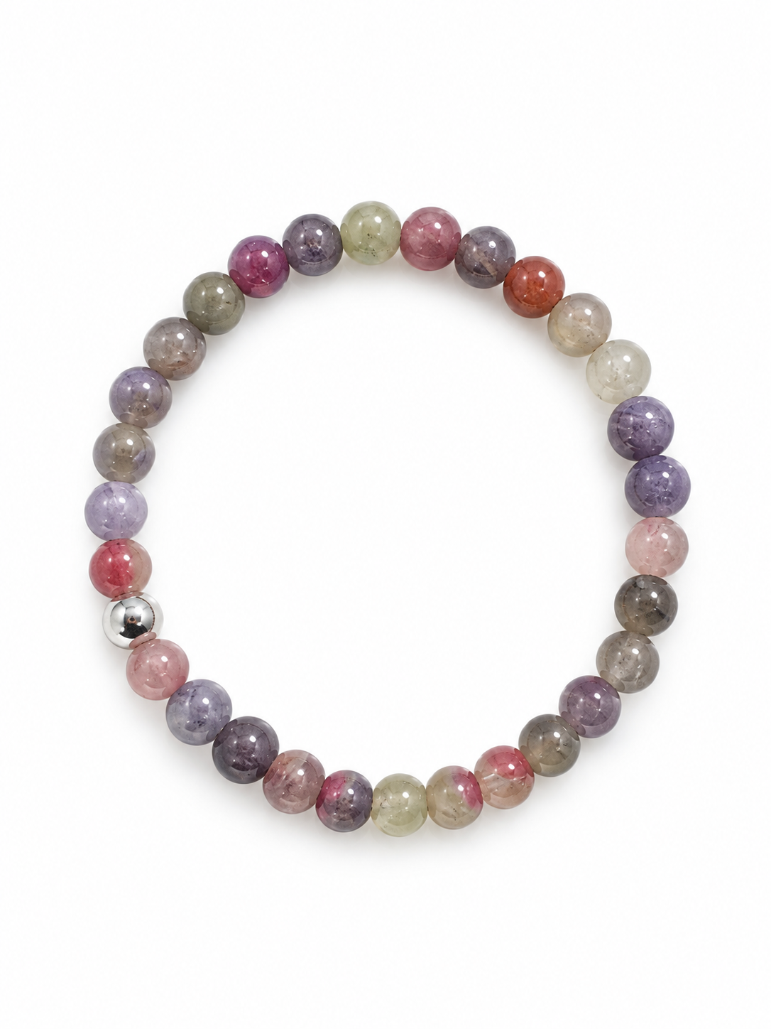 Bracelet Tourmaline rose sur eudialyte AA 6mm