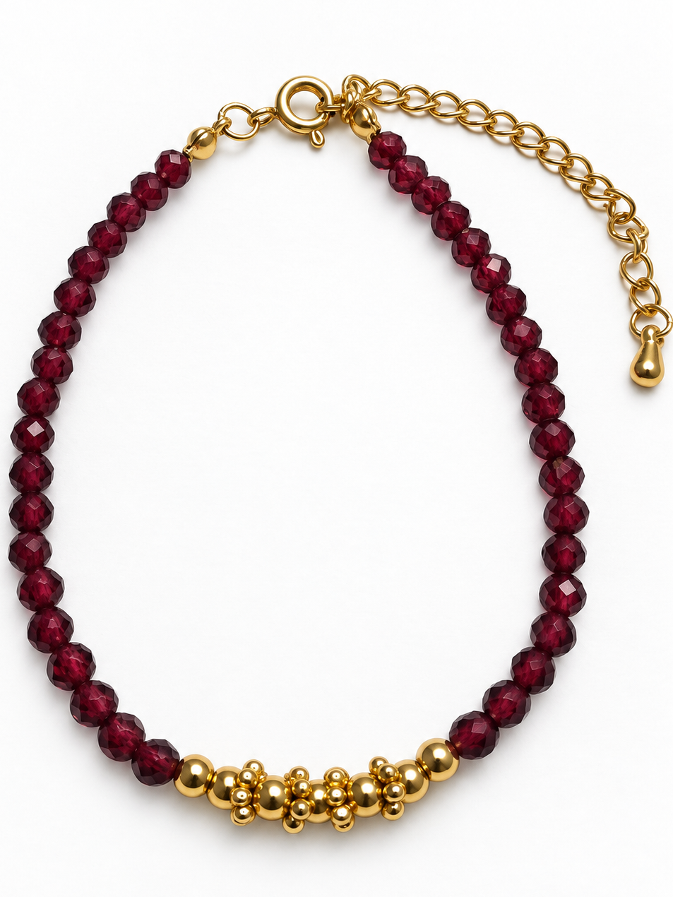Bracelet doré Grenat AA
