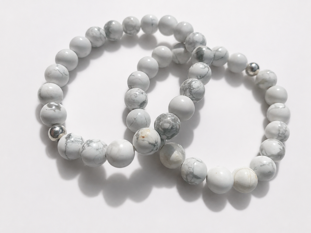 Bracelet Howlite blanche A