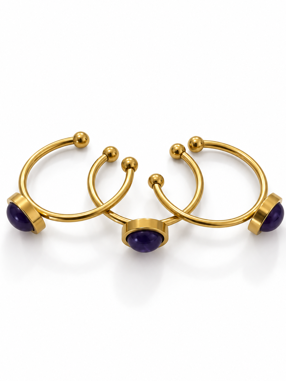 Bague dorée lapis lazuli