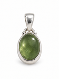 Pendentif Argent Tourmaline Gemme Verte AA+ Brésil