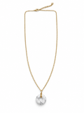 Collier doré Howlite