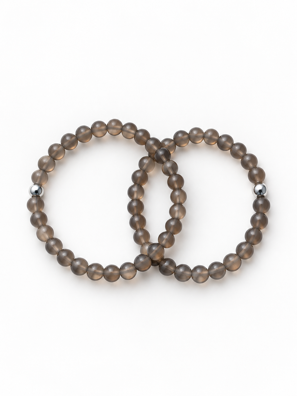 Bracelet Agate grise AA 6mm