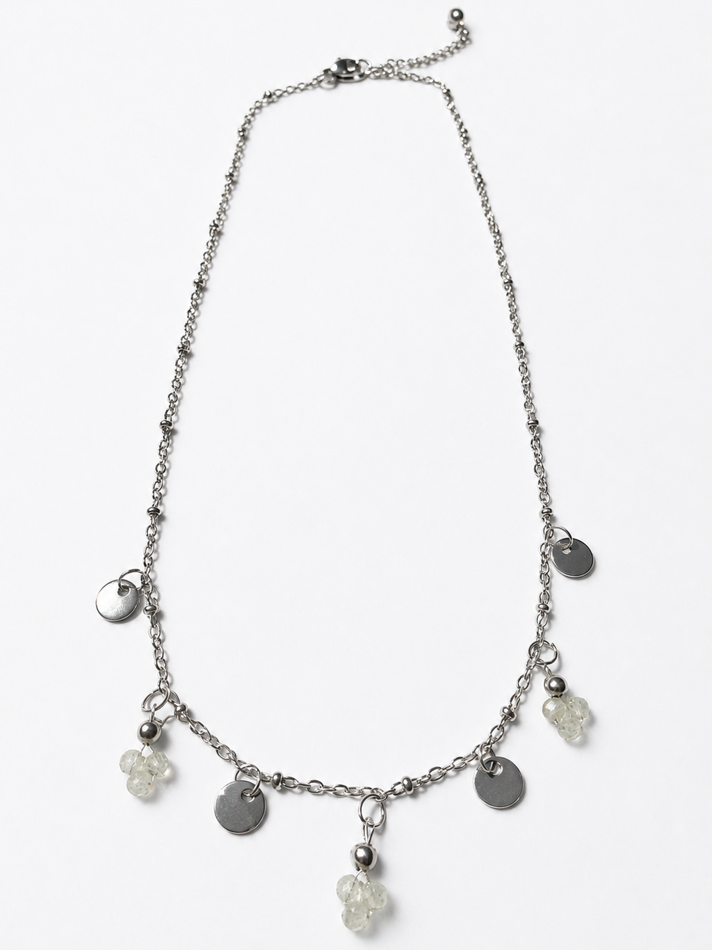 Collier argent Préhnite