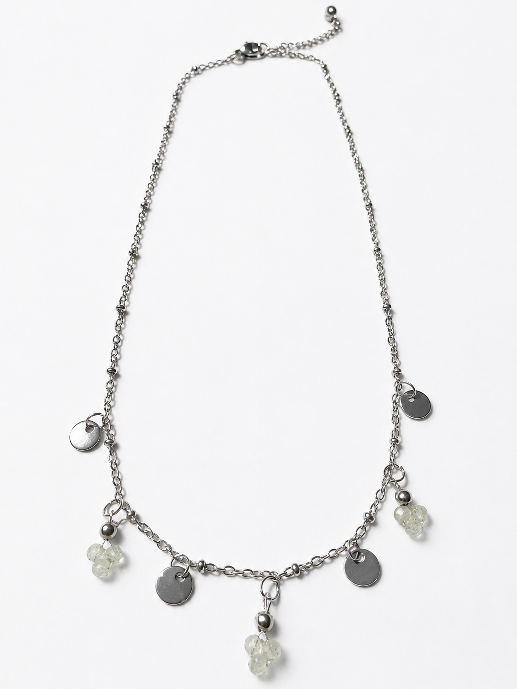 Collier argent Préhnite