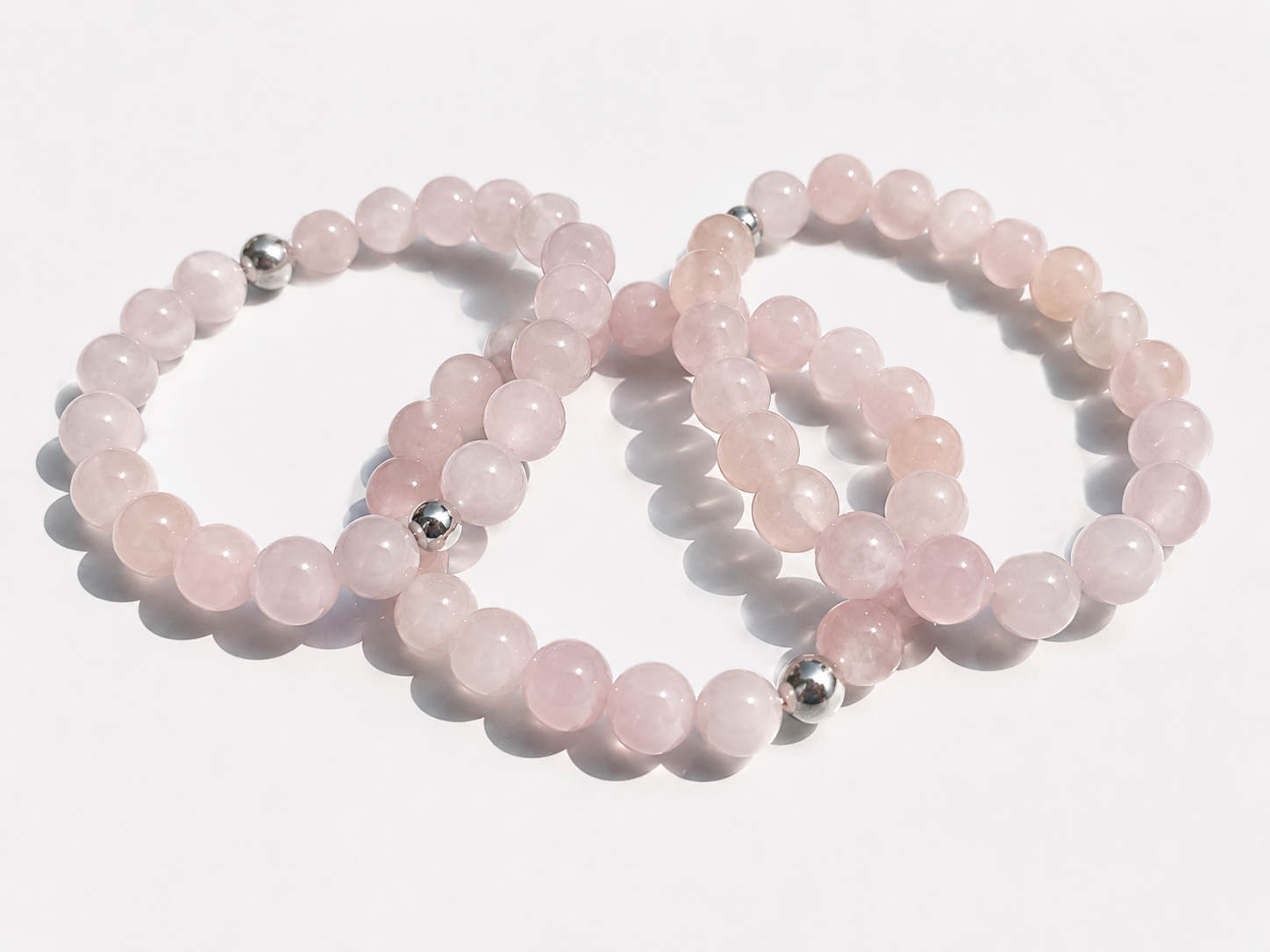 Bracelet quarzt rose AA 8mm